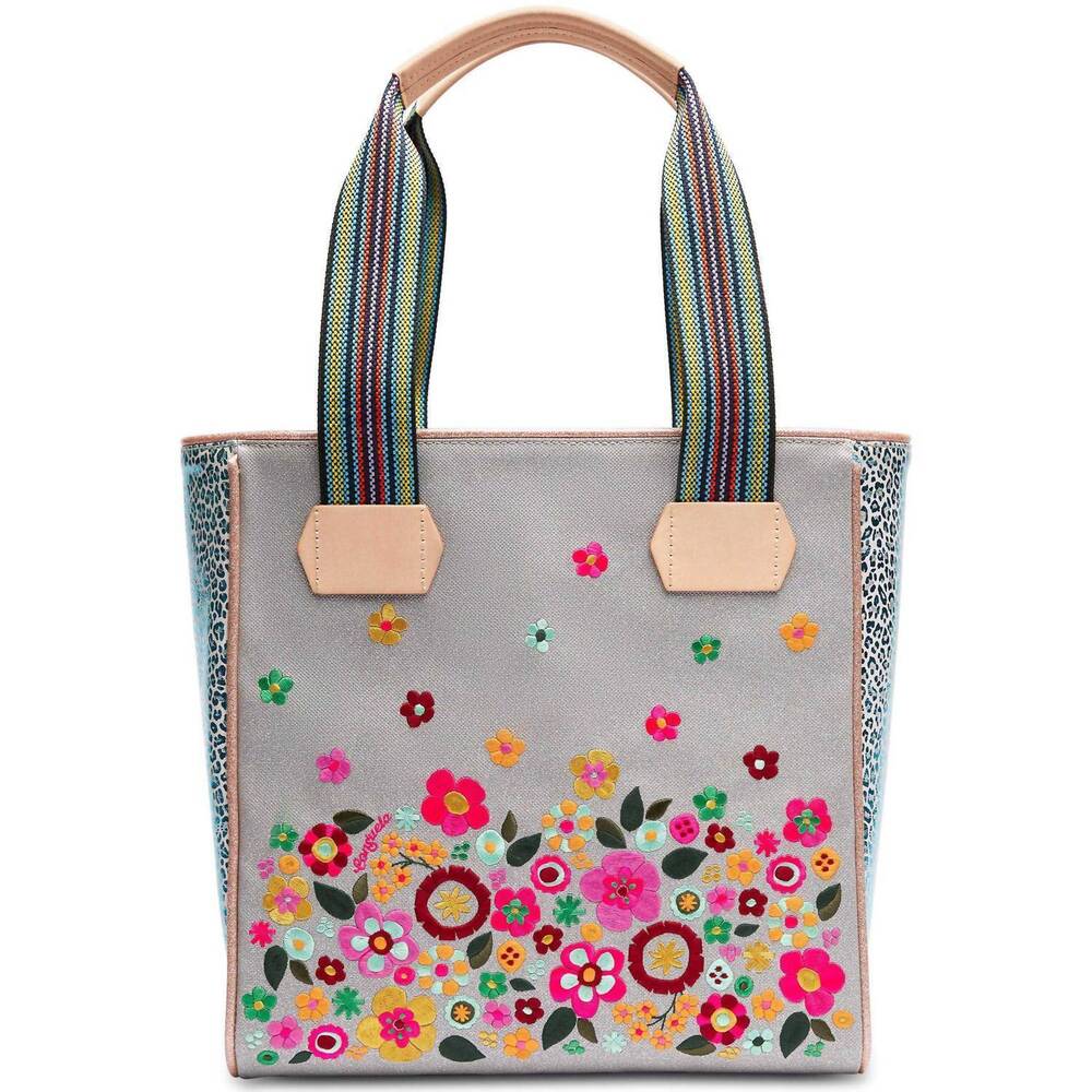 NEW CONSUELA classic floral tote bag in tink